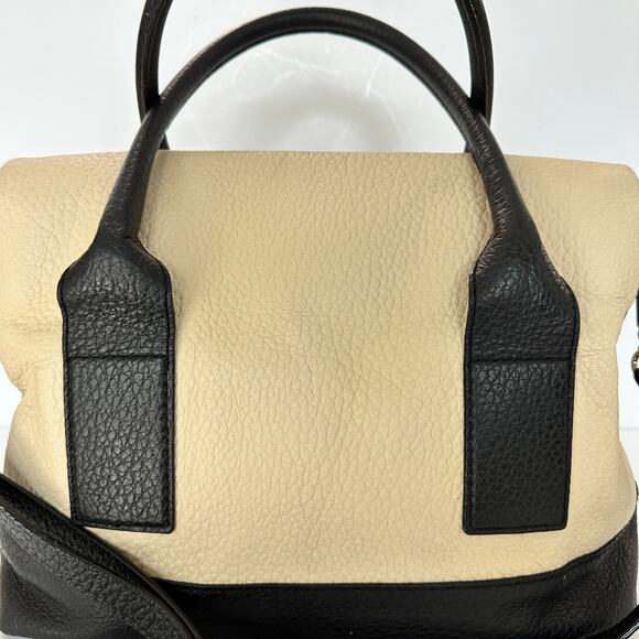 Kate Spade Southport Avenue Carmen Convertible Pebble Leather Beige & Black - Picture 3 of 10